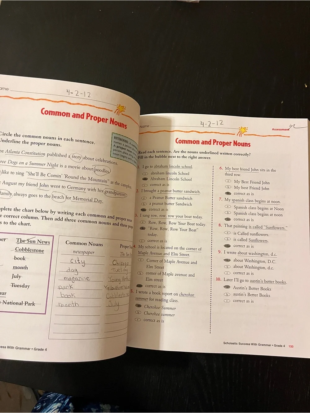 Scholastic Success With 4th Grade Workbook Math Reading
